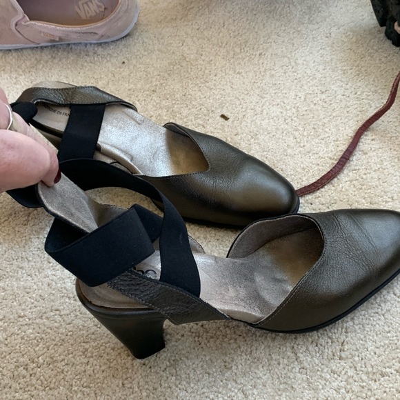 Arche black & pewter heels sz 38 - Picture 4 of 5